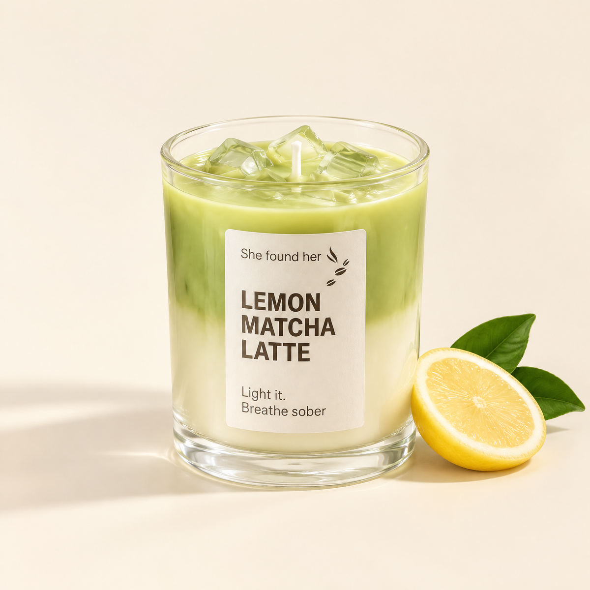 Lemon Matcha Latte soy candle