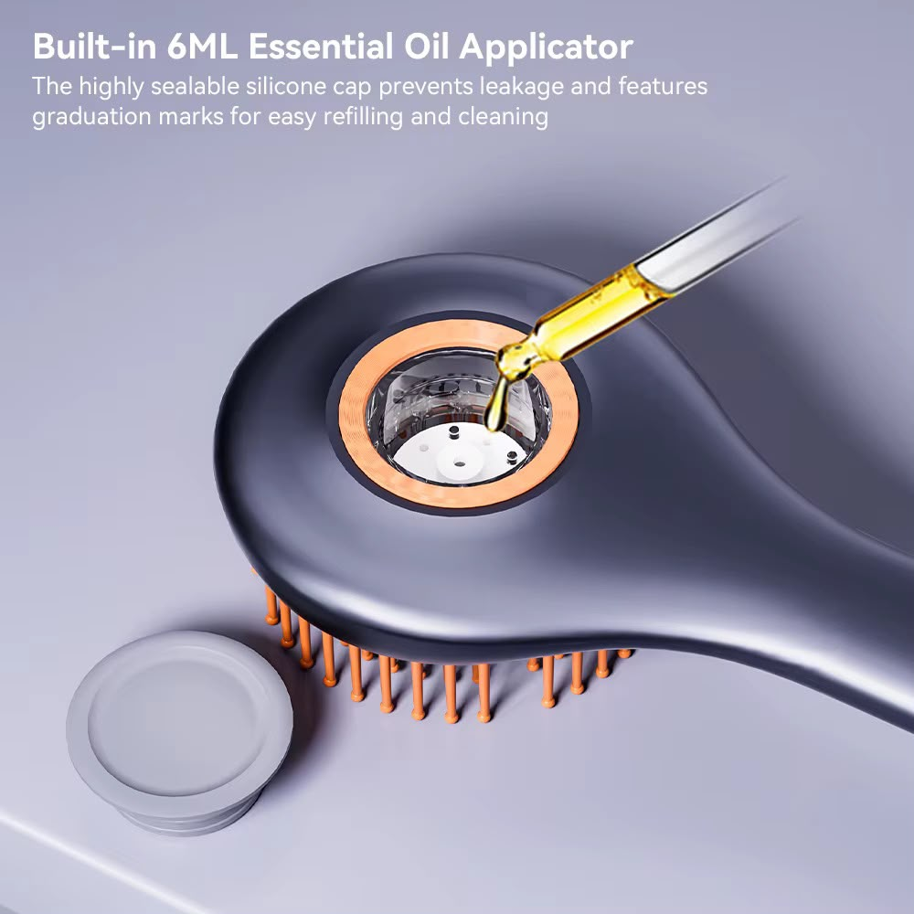 Built-in 6 ml oil applicator with silicone cap