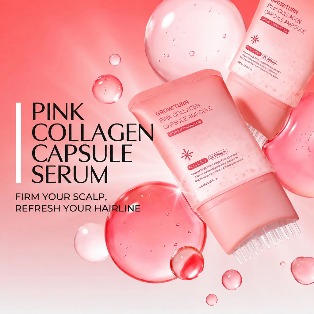 Pink Collagen Capsule Ampoule scalp serum