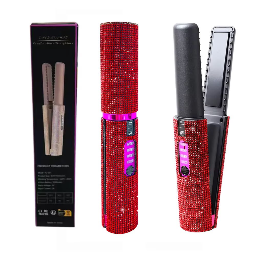 Red straightener in its gift box